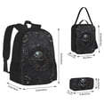thumbnail image 2 of Disketp Ornate Dark Skull Book Mochila Estampada de Gran Capacidad con Lonchera y Estuche, Set de 3 Piezas para Estudiantes, 2 of 7