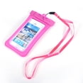 thumbnail image 2 of Transparent Mobile Pouch, Waterproof, Snow Resistant, Dirt Protection Cover for Mobile Gadgets, Protective Case 7 Inches (Pink), 2 of 5