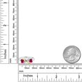 thumbnail image 3 of Gem Stone King 1.24 Ct Heart Shape Red Created Ruby 925 Silver and 10K Yellow Gold Lab Grown Diamond Ring, 3 of 5