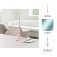 thumbnail image 5 of Decorative Glass Candle Holder for Taper Candles - Modern Candlestick Holder with Disc and Sphere Design for Table Decor - Pair with Gold Centerpieces for Tables and Living Room Display - 11", Pink, 5 of 10