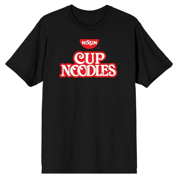 Nissin The Original Cup Noodles Logo Men's Black Graphic Tee-Large
