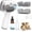 Grey, variant on Steam Brush for Dogs & Cats,5-in-1 Self-Cleaning  Steam Brush with 3 Swap-in Heads (, Dematting, Deshedding),  Hair Removal Comb,Includes   & Storage Bag