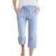 thumbnail image 2 of Pantalones casuales de longitud completa para niñas, de poliéster, con cintura elástica, rectos, holgados y cómodos, con bolsillos., 2 of 8