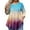 Khaki, variant on Plus Size Tie-dye Tunic Top for Women 3/4 Sleeve Loose Swing Fit Comfort Breathable Blouse for Daily Casual Wear 2XL