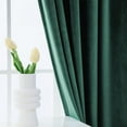 thumbnail image 4 of Pleasant Boulevard Velvet Curtains, 52" x 84", 2 Panels, Blackout, Dark Green, 4 of 9