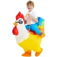 thumbnail image 4 of Disfraz inflable de unicornio y dinosaurio para niños, ropa divertida y bonita para niños y niñas, trajes de fiesta de actuación de Navidad y Halloween, 4 of 5