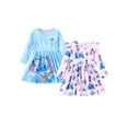 thumbnail image 1 of Vestido Disney Stitch para niña pequeña, paquete de 2 unidades, azul degradado y morado, 5-6 años, 1 of 6