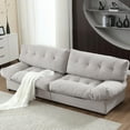 thumbnail image 4 of 96.46“ Modern Cloud Style Sofa, Velvet Couch, Comfy Padded Cloud Couch, Modern Loveseat, Deep Seat Couch, Minimalist Couch, Modular Sectional Sofa, Cloud Couch for Living Room (Gary), 4 of 9