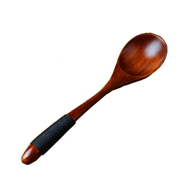 Wooden Spoons, 1pcs 6.6 Inch Wood Soup Spoons Small Wooden Spoons for Tea, Coffee & Soup, Little Wood Serving Table Spoon for Eating Mixing Stirring, Wood Spoon Teaspoon for Eating Kitchen Utensil