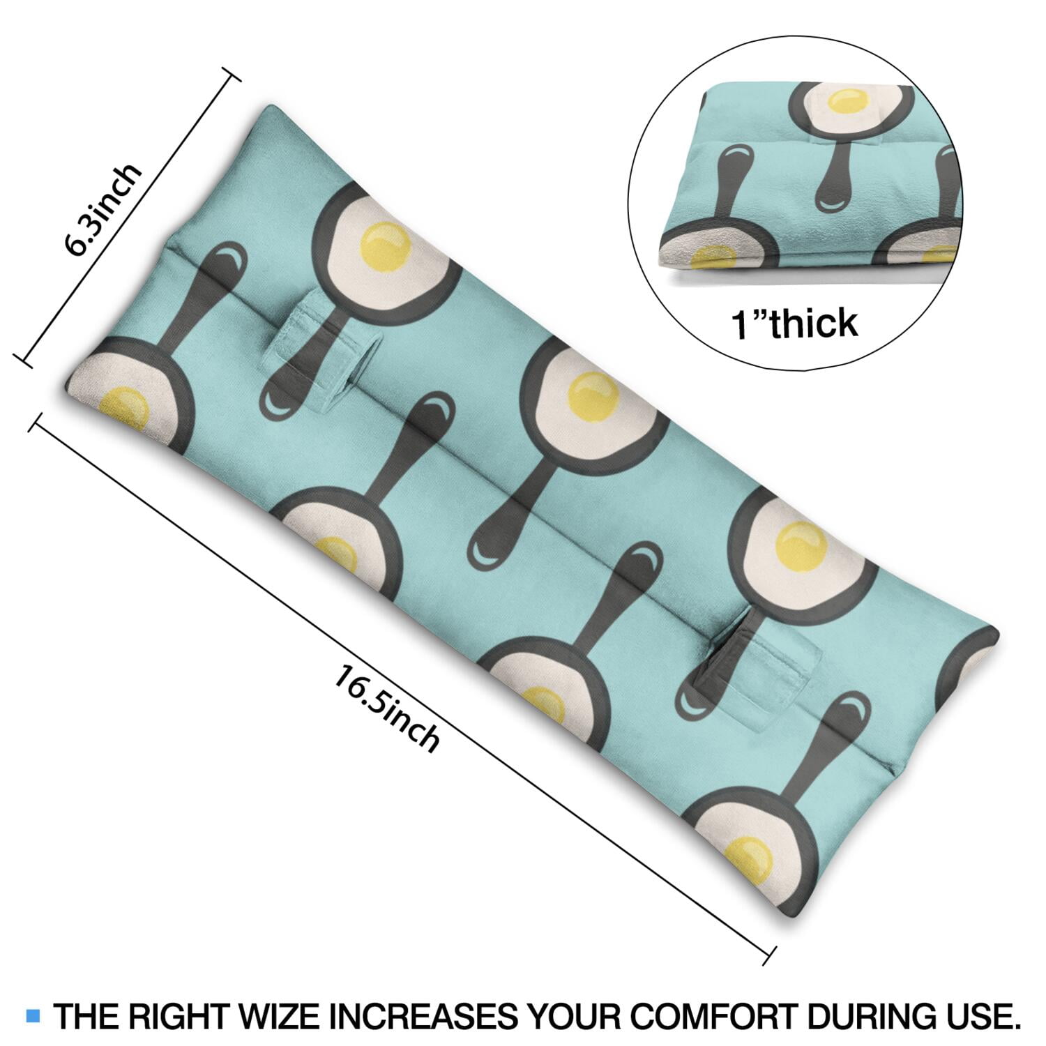Mastectomy Seat Belt Pillow - Fried Egg Design Post-Surgery Cushion for Breast Cancer & Heart Recovery - Soft Car Comfort for Women