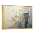 thumbnail image 2 of Designart "Splitting Nature In Grey And White I" Abstract Shapes Floater Framed Wall Art Living Room, 2 of 5