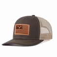 thumbnail image 6 of Vergiac American Flag Deer Letter Leather Patch Trucker Hat, Men Adjustable Breathable Mesh Baseball Cap for Outdoor Travel Daily Outfits, 6 of 6