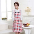 thumbnail image 3 of Thickened Double Layer Korean Version Apron Canvas Strap Minimalist Home Kitchen Cooking Fouling Sleeve Set, 3 of 4