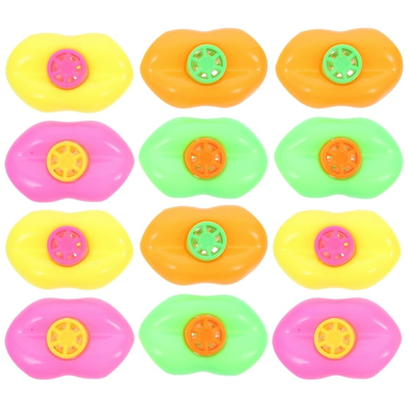 BRIGHTFUFU 15PCS Plástico Labios Silbatos Fiesta de cumpleaños Favores Fiesta Noisemakers para niños Niños