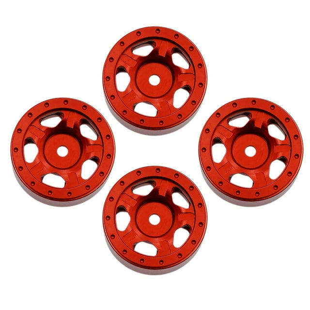 Bujes de llanta de rueda de aleación de aluminio CNC Baoblaze 4 piezas 54 mm rojo