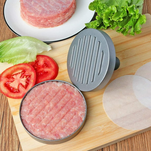 Prensa para hamburguesas de aluminio de 4,7 pulgadas antiadherente para  hamburguesas, carne, parrilla de ternera, accesorios para moldes para hacer  alimentos en la cocina Sincero Hogar | Bodega Aurrera en línea
