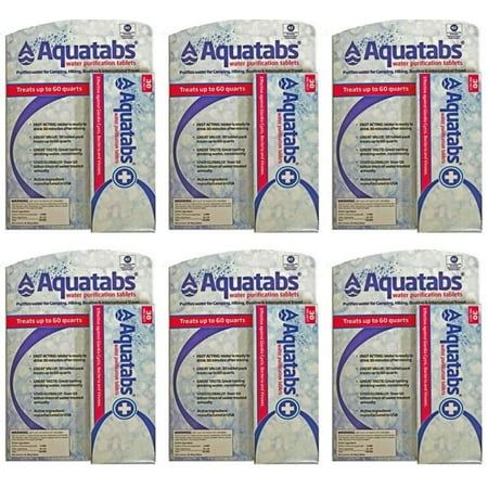 Aquatabs 180 Pack Water Purification Tablets 6 boxes of