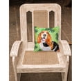 thumbnail image 2 of Carolines Treasures BB9878PW1818 Basset Hound St Patricks Fabric Decorative Pillow  18H x18W multicolor, 2 of 2