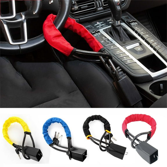 Car Steering Wheel Lock with Seat Belt Buckle Sturdy Anti Theft Prevention Device Heavy Duty Universal Vehicle Steering Security Lock Easy Install Holiday Gift Ideas & Budget Picks