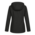 thumbnail image 4 of WTOBBY Womens Raincoats With Hood Lightweight Outdoor Hooded Waterproof Windbreaker Solid Trench Coat Jacket Plus Size, Ideal for Sports and Fashion,Black L, 4 of 5