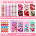 thumbnail image 2 of Joyfy 96 Pcs Valentines Gift Sets for Kids,Valentines Goodie Bag Stuffers,Assorted Stationery Set with Valentines Bags for Kids Classroom Exchange, Valentines Party Favors Treats, 2 of 9