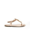 thumbnail image 2 of DREAM PAIRS Flat Sandals for Women Dressy Rhinestone T-Strap Thong Flat Sandals  for Summers Dress Beach, 2 of 5