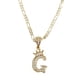 thumbnail image 2 of Cadena y dije de brillos con corona de oro laminado letra G, 2 of 8