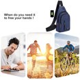 thumbnail image 1 of Bolsa De Pecho Riñoneras informales para hombre, riñoneras seguras, accesorios para deportes al aire libre (azul) Tmvgtek Para Estrenar, 1 of 8