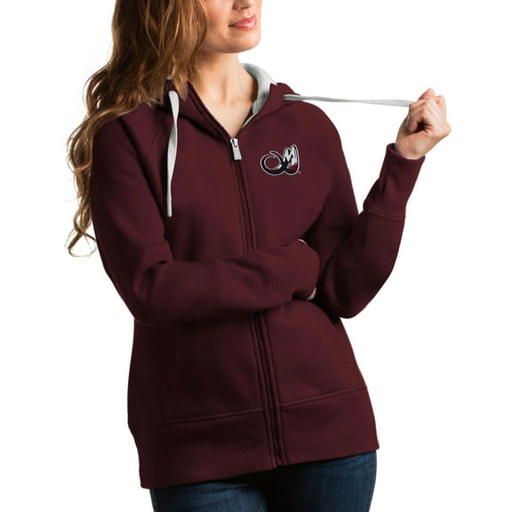 Women's Antigua Maroon Colorado Mammoth Victory Pullover Hoodie