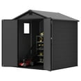thumbnail image 7 of Homall 6x6ft Outdoor Plastic Storage Shed with Window,Weather-Resistant, Easy Assembly, Wood-Effect Garden Tool House,Dark Gray, 7 of 7