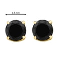 thumbnail image 3 of AoneJewelry0.60 CaratsW Round Black Diamond Solitaire Stud Earrings for Women In 14K Yellow Gold Prong-Setting, 3 of 4