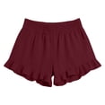 thumbnail image 4 of Admvng Womens Ruffled Hem Shorts Elastic Waist Casual Fit Everyday Wear, 4 of 5