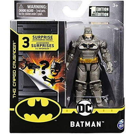 DC Batman 2020 Batman Heavy Armor Light Gray with Gold Belt 4-inch Action Figure by Spin Master