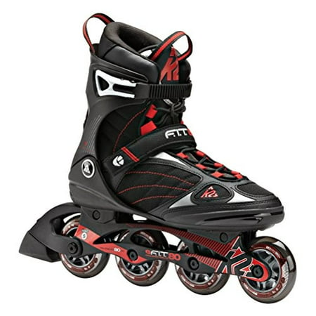 K2 Aggressive In Line Skates - K2 Skate F.I.T. 80 Inline Skates, Black/Red, 6.5