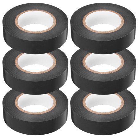 OUNONA 6 Rolls Waterproof Tape Sticky Electric Black Duct