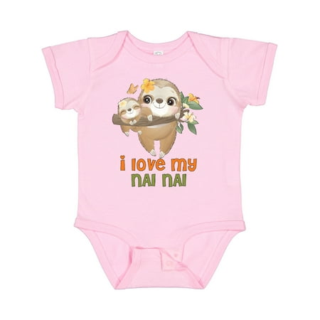 

Inktastic Sloth I Love My Nai Nai Gift Baby Boy or Baby Girl Bodysuit