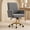 Gray, variant on Mid-Back Liftable Office Chair, Ergonomic Swivel Computer Desk Chair with Striped Corduroy Fabric & Golden Base, Comfortable Study Work Seat, Camel