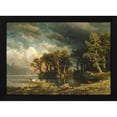 thumbnail image 2 of Albert Bierstadt 24x18 Black Modern Wood Framed Wall Art Titled - The coming storm, 2 of 6