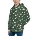 thumbnail image 2 of Xecao Colorful Mallard Duck Pattern Zip Up Hoodies for Boys Girls, Sweatshirt with Pockets-Small, 2 of 6