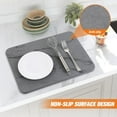 thumbnail image 4 of Stone Dish Drying Mat for Kitchen Counter - 11.8"x15.7" Dirt-Resistant Quick Drying Fast Absorbent Non-Slip Diatomite Mat, Natural Diatomaceous Earth Dish Drying Pad for Dish Rack, 4 of 13