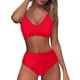 thumbnail image 2 of WILLBEST Trajes de Baño Dama Bikini de Cintura Alta Para Mujer Trajes de Baño Sexy Push Up de Dos Piezas Traje de Baño de Dos Piezas Conjunto de Bikini Estampado de Cintura Alta Fruncido Retro 2378, 2 of 6