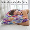 thumbnail image 5 of Colorful Flowers Throw Pillow Covers, Spring Farmhouse Watercolor Floral Beige Soft Breathable Pillow Cases with Invisible Zipper, Toddler Pillowcases for Couch Bed Sofa Chair 12x20 Inches, 5 of 9