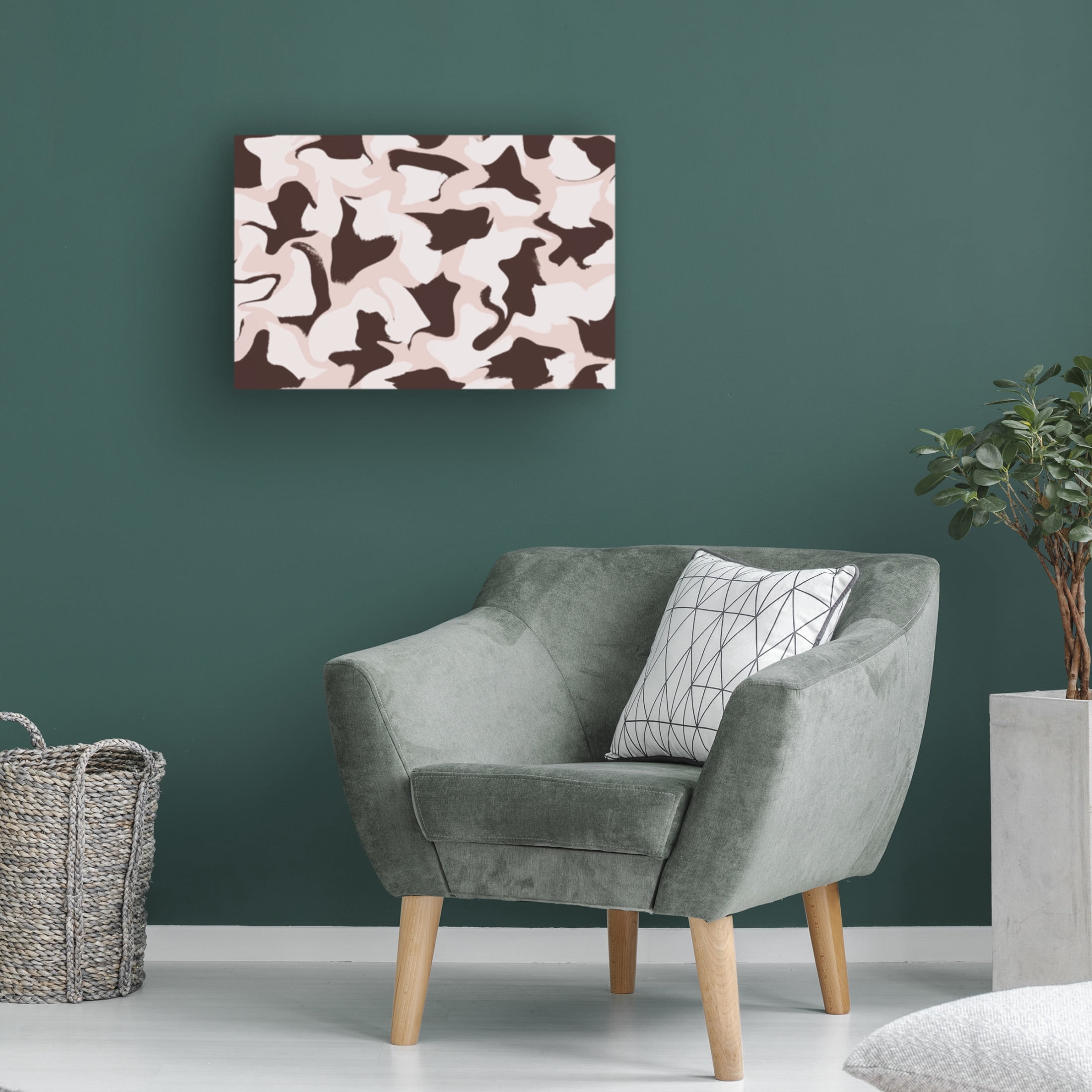Canvas Wall Art - Treechild 'White And Brown Whipped Pattern' Wall Art for Living Room, Bedroom, or Office D?cor by Trademark Fine Art - 19 x 12 Inches