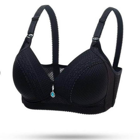 Fesfesfes Bras for Women Wireless Fashion Comfortable Ladies Plus Size Bra Casual Everyday Bras