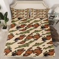 thumbnail image 2 of Homewish Retro Camo Camouflage Queen Sheet Sets,Rustic Farmhouse Flat Sheet,Green Brown Beige Queen Fitted Sheet For Teens,Microfiber Bedroom Decor,4 Pieces, 2 of 7