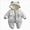 Light Gray, variant on 6-12 Months Infant Baby Winter Hooded Snowsuits Romper Cute Jumpsuits Outfits Warm Onsie Outfits Infant Winter Clothes