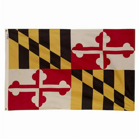 3x5' POLYWAVEZ MARYLAND POLY II FLAG CH&G