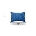 thumbnail image 3 of HomeRoots 12" X 18" Blue And White Blown Seam Ikat Lumbar Indoor Outdoor Pillow, 3 of 5