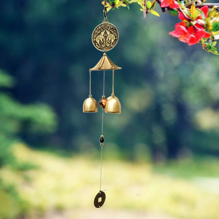 Limei Wind Chimes, Vintage Metal Wind Chime Bells Chinese Feng Shui Lucky  Bell Hanging Ornament for Home Outdoor Indoor Decor Garden Hanging Good  Luck