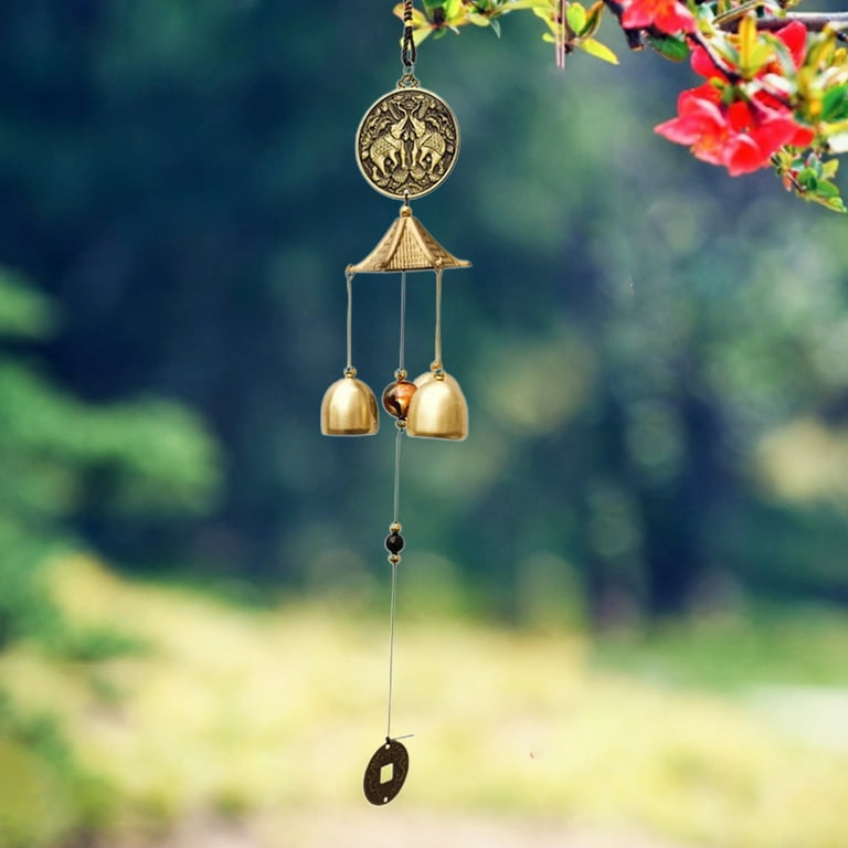 Limei Wind Chimes, Vintage Metal Wind Chime Bells Chinese Feng Shui Lucky  Bell Hanging Ornament for Home Outdoor Indoor Decor Garden Hanging Good  Luck